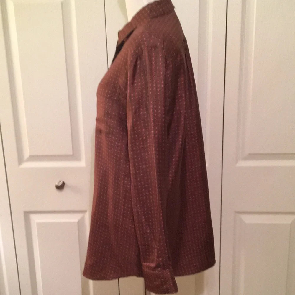 Banana Republic silk print button up shirt size M - Picture 3 of 6